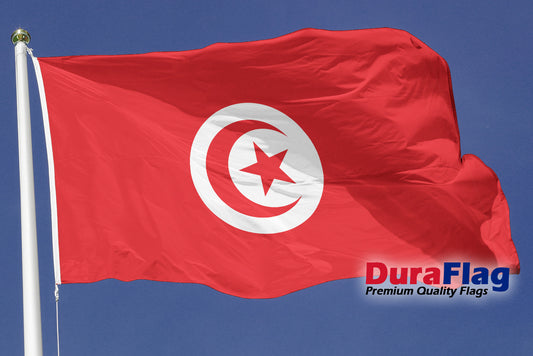 Tunisia Courtesy DuraFlag Rope and Toggled (20in x 12in)