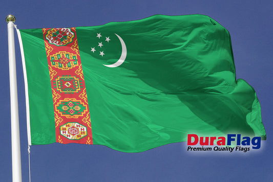 Turkmenistan Courtesy DuraFlag Rope and Toggled (20in x 12in)