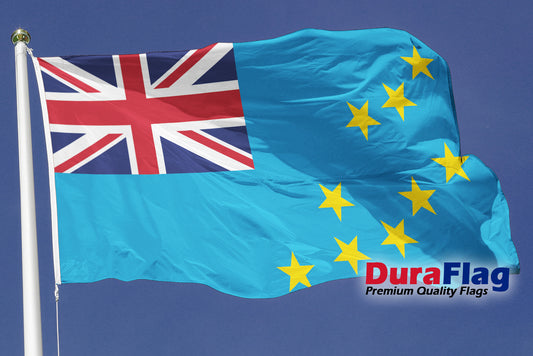 Tuvalu Courtesy DuraFlag Rope and Toggled (20in x 12in)