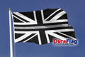 Union Jack Thin Grey Line Courtesy DuraFlag Rope and Toggled (20in x 12in)