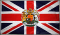 UNION JACK with ROYAL CREST 5x3 feet FLAG 150cm x 90cm MONARCHY ROYALTY