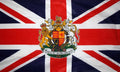 UNION JACK with ROYAL CREST 3x2 feet FLAG 90cm x 60cm MONARCHY ROYALTY JUBILEE
