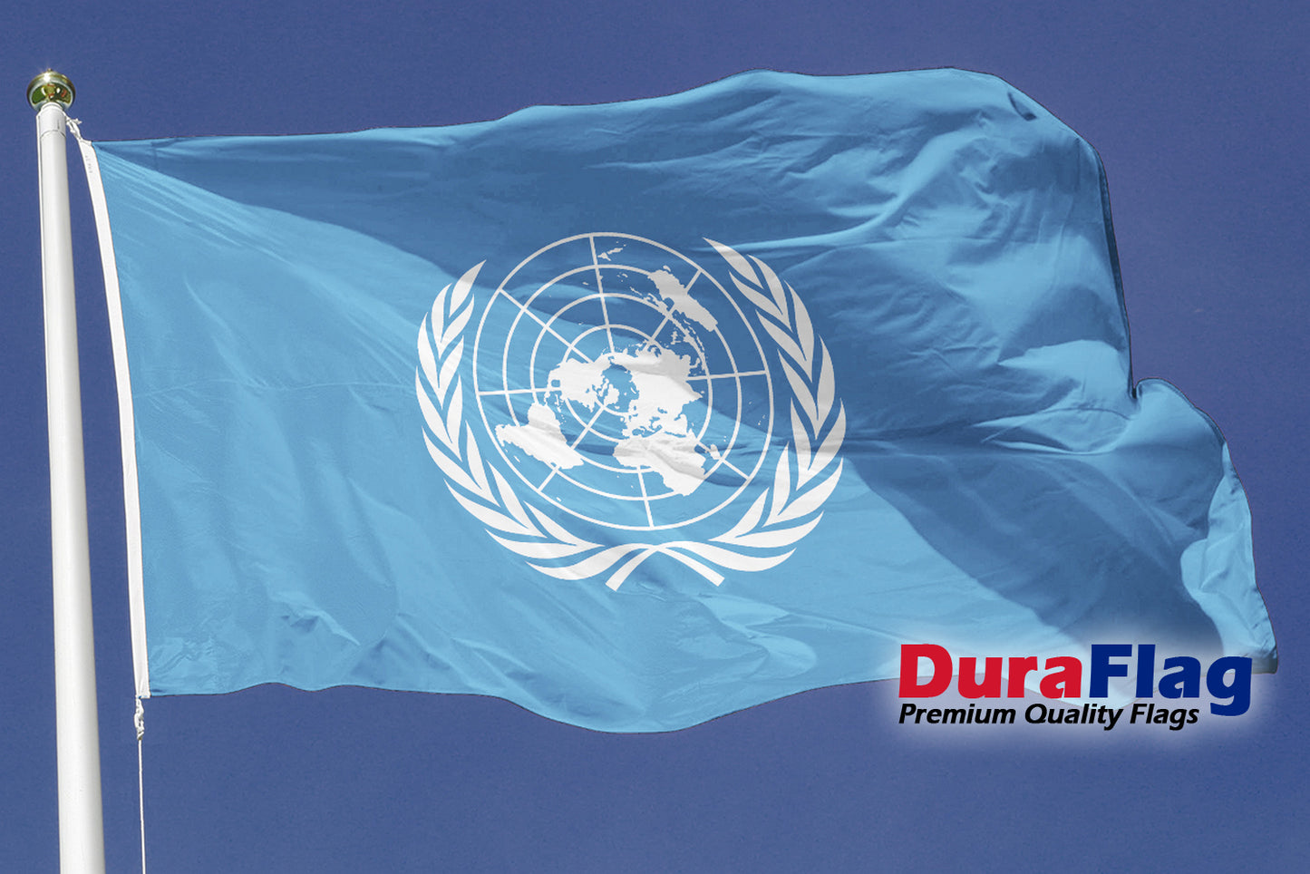 United Nations Courtesy DuraFlag Rope and Toggled (20in x 12in)