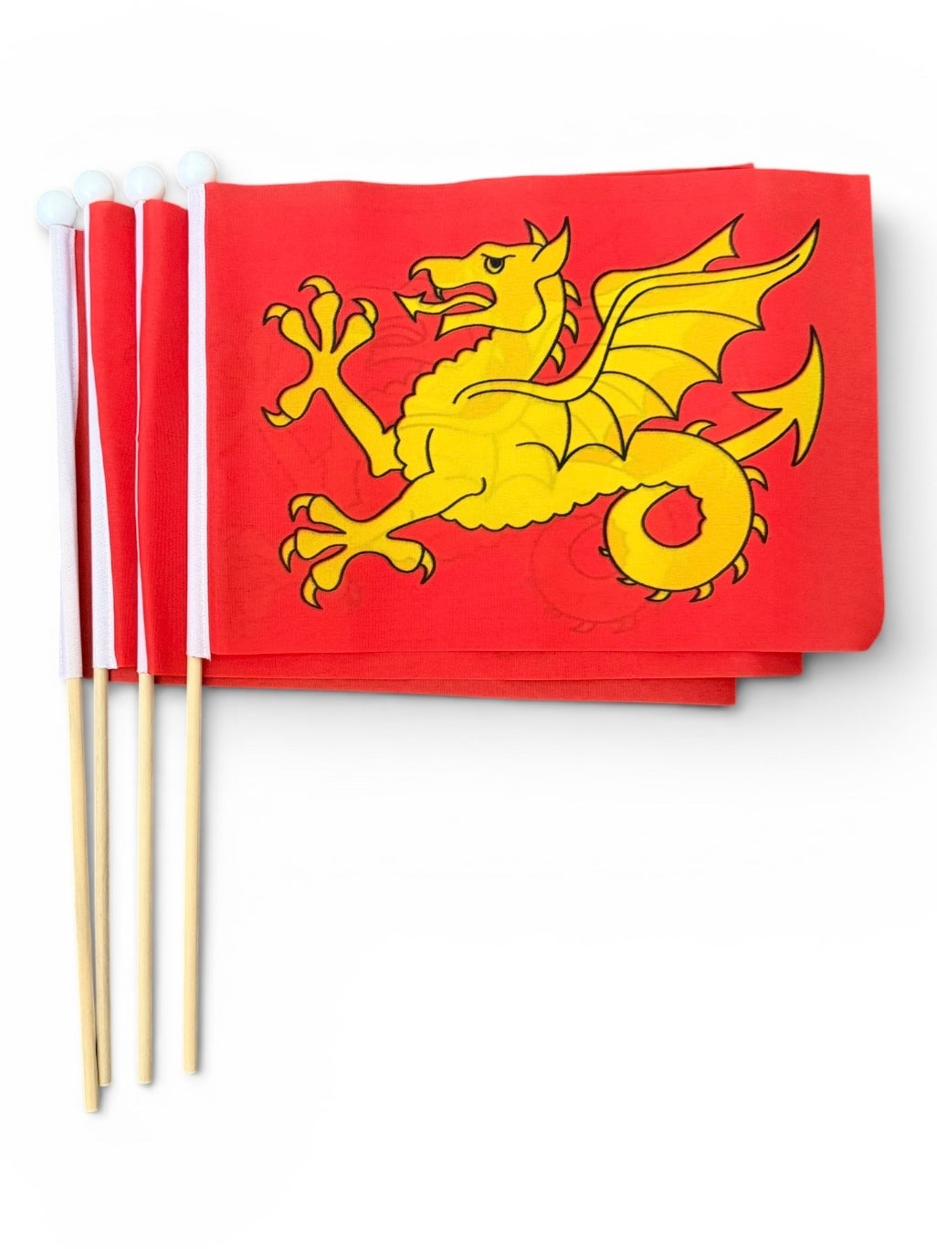 WESSEX PACK OF 4 MEDIUM HAND FLAGS  22cm x 15cm 9x6"