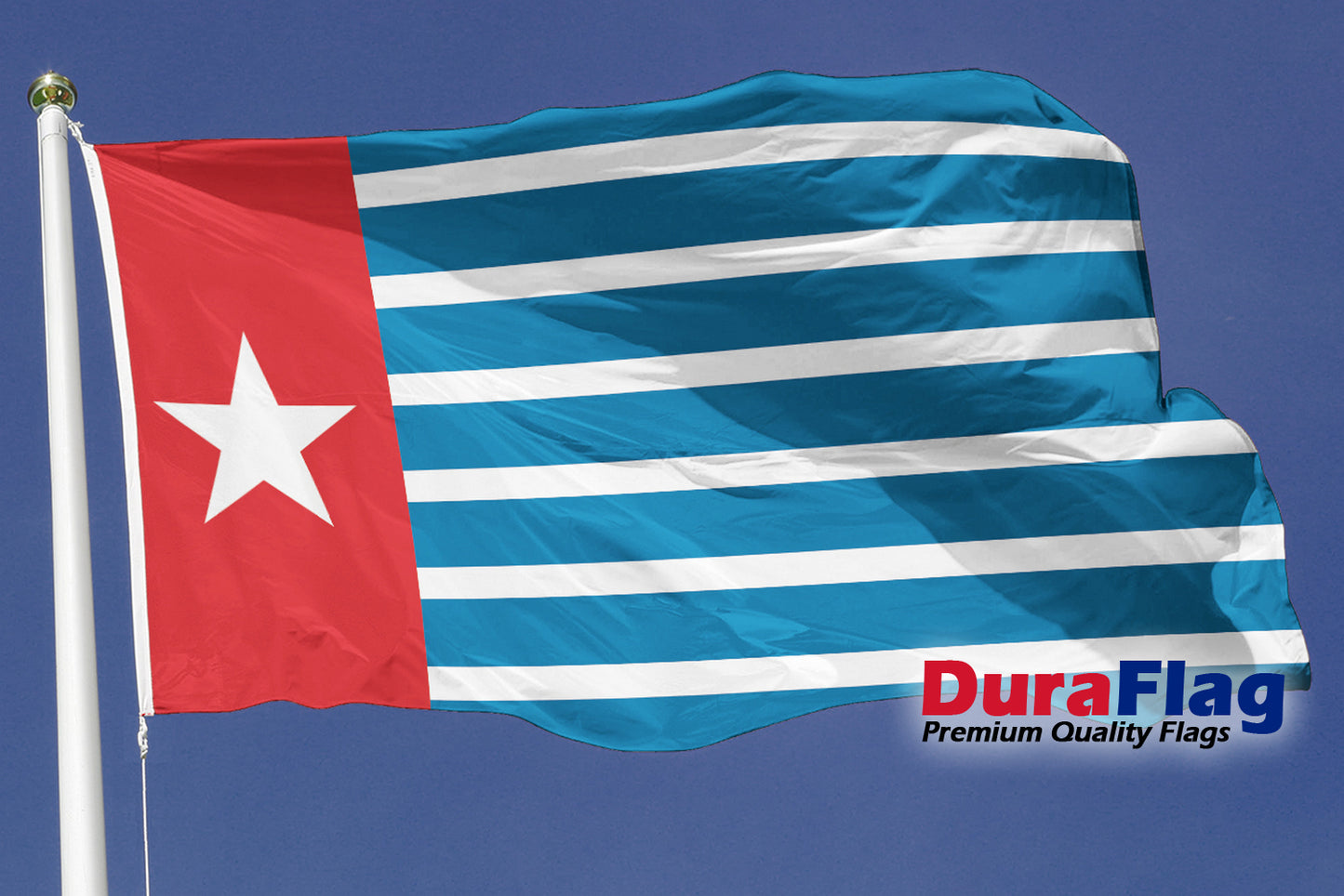 West Papua Courtesy DuraFlag Rope and Toggled (20in x 12in)