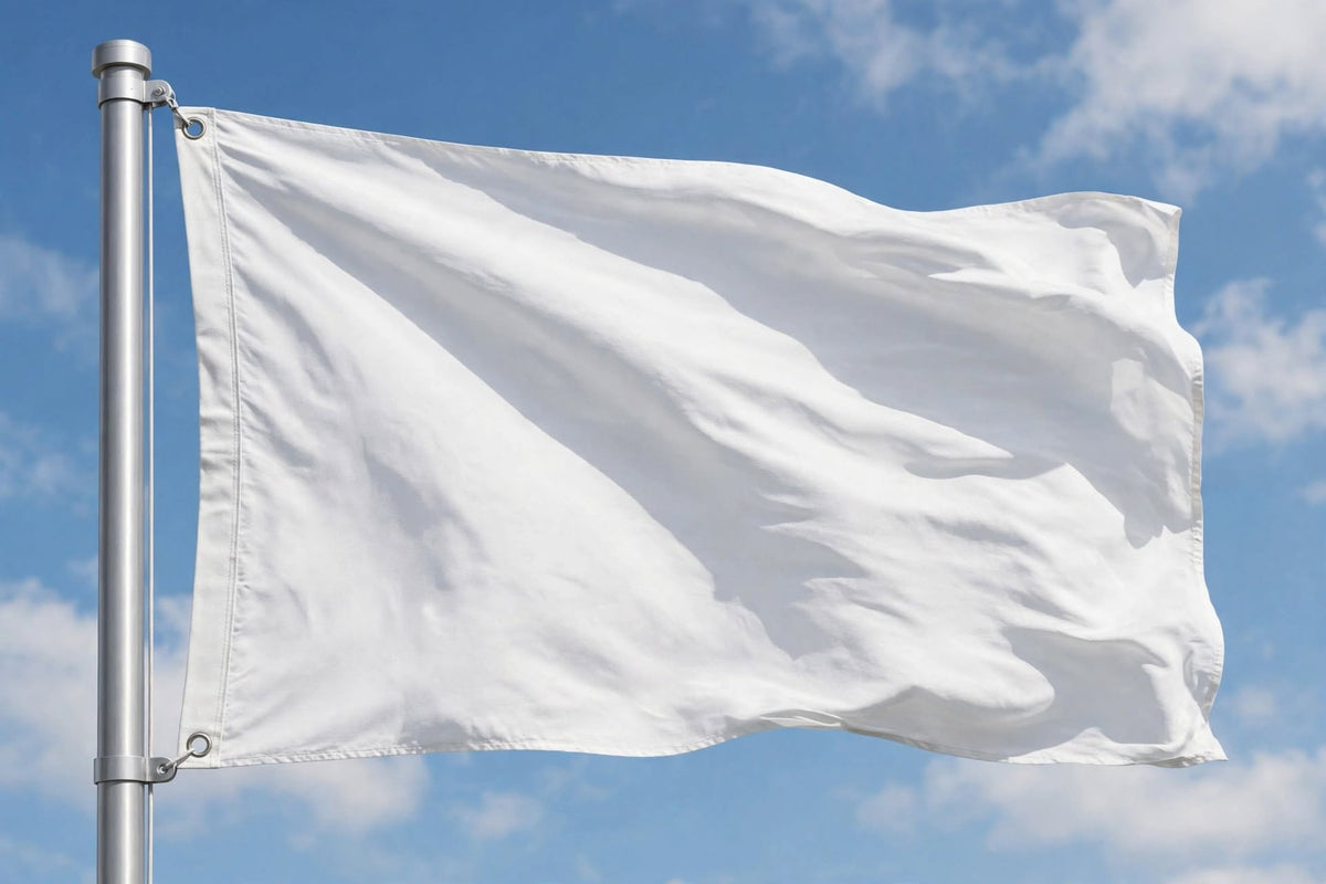 PLAIN WHITE FLAG 5X3 FEET festival festivals party banner flags