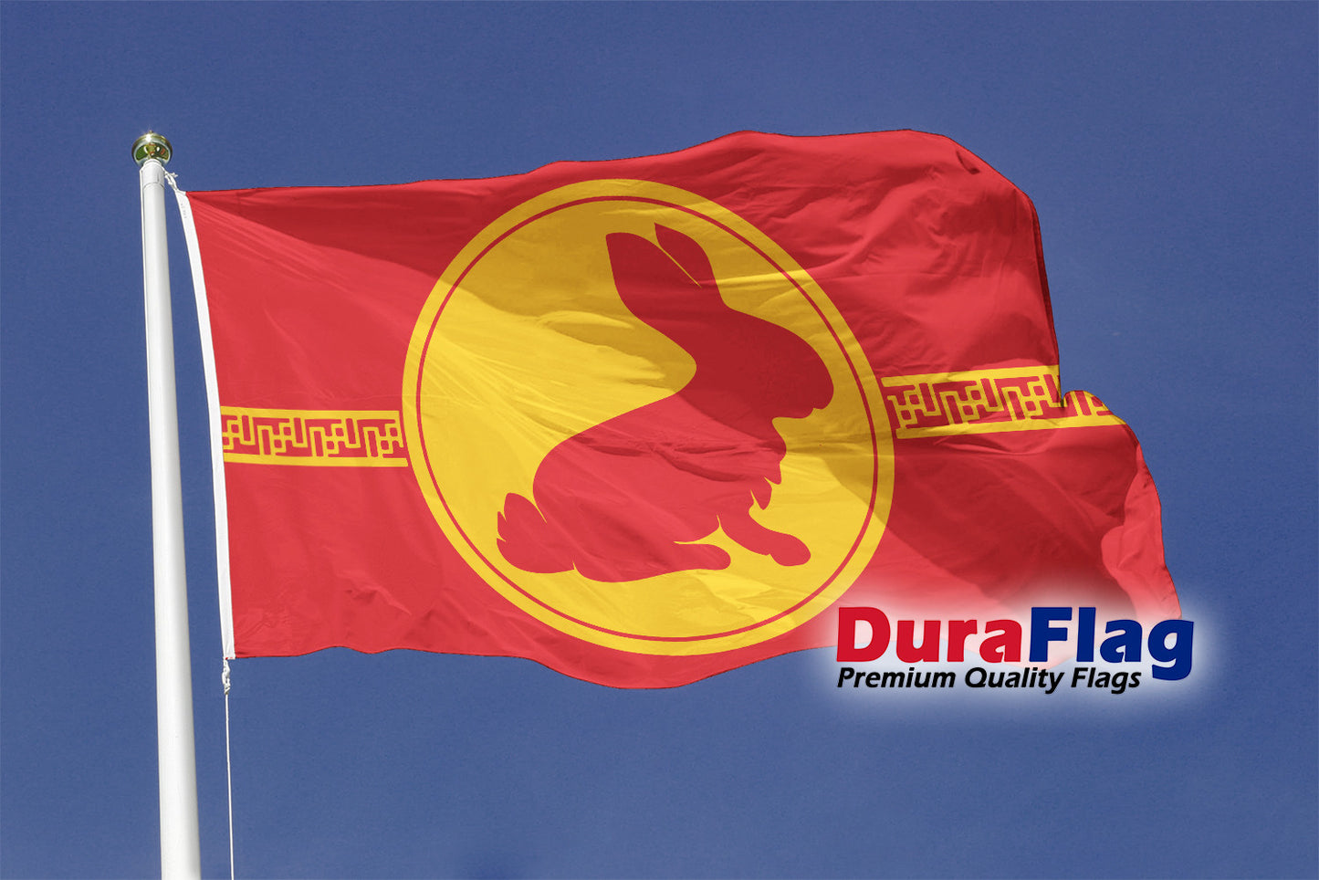 Year Of The Rabbit Courtesy DuraFlag Rope and Toggled (20in x 12in)