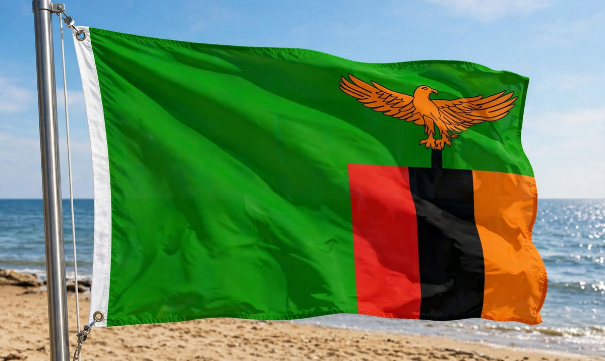 ZAMBIA 3 X 2 FEET FLAG Lusaka Zambian Bemba Africa Afdrican flags